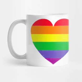 Rainbow love Heart Mug